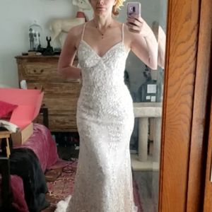 Melissa Sweet blush wedding dress NWT